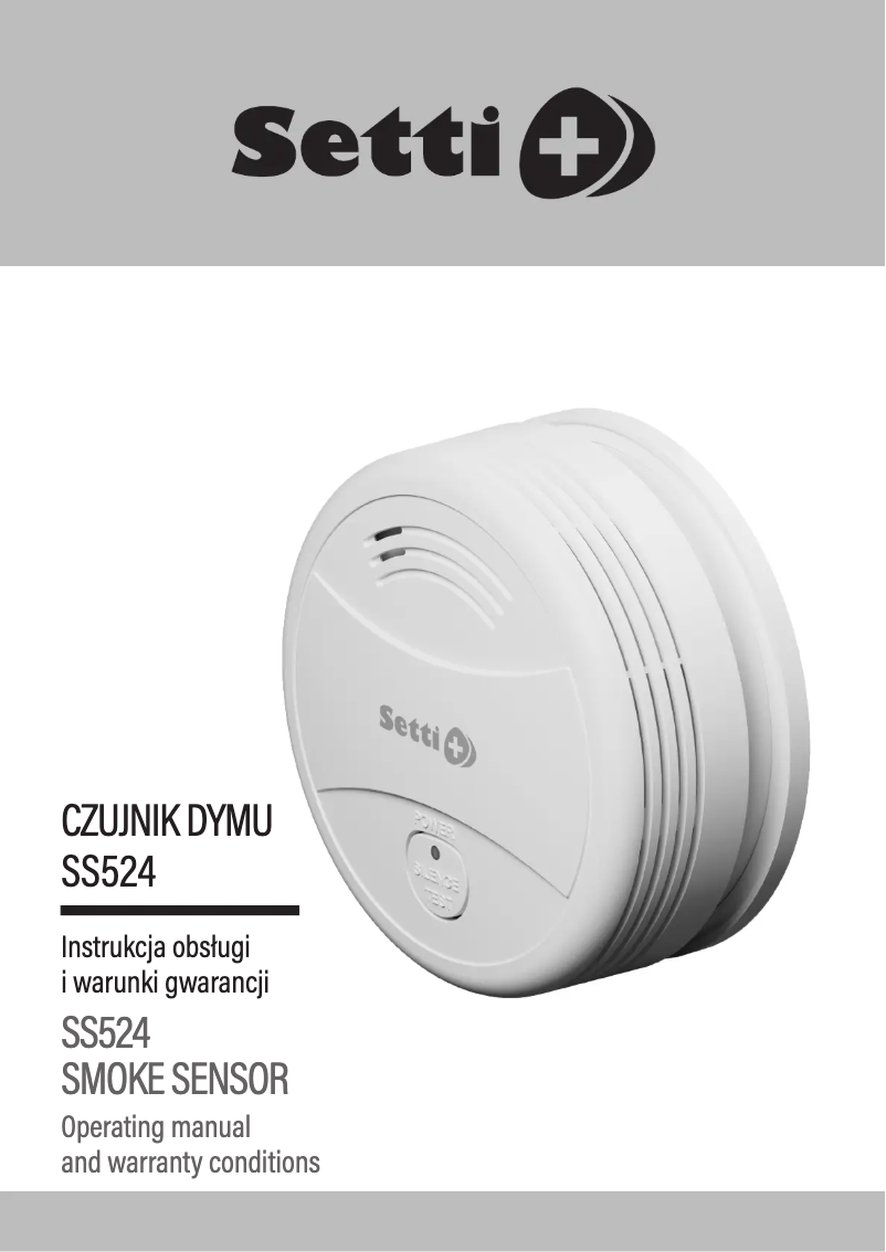 Page 1 de la notice Manuel utilisateur Setti+ SS524