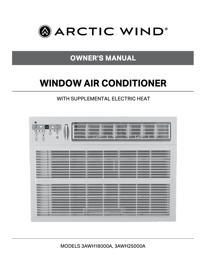 Page 1 de la notice Manuel utilisateur ARCTIC WIND 3AWH18000A