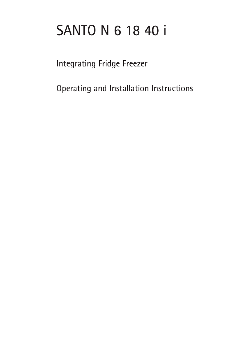 Page n°1 - Manuel utilisateur AEG Santo N61840I