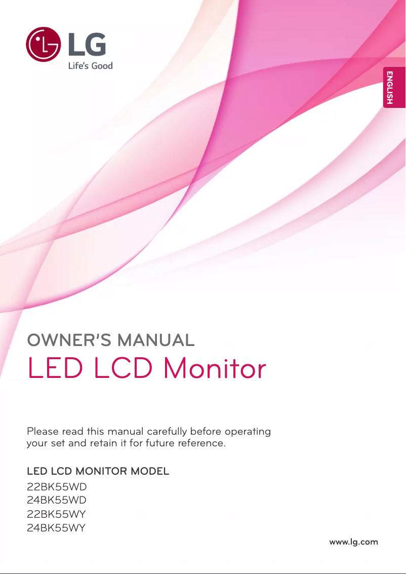 Page 1 de la notice Manuel utilisateur LG 22BK55WD