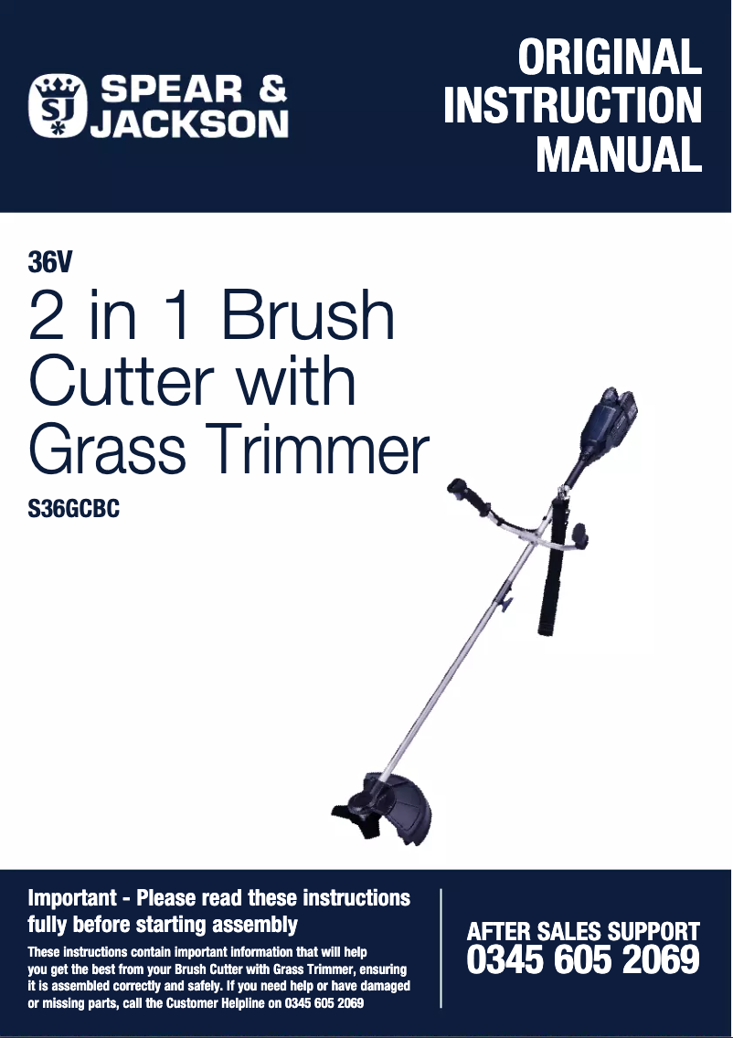 Página 1 del manual Manual de usuario Spear & Jackson CBC36LW