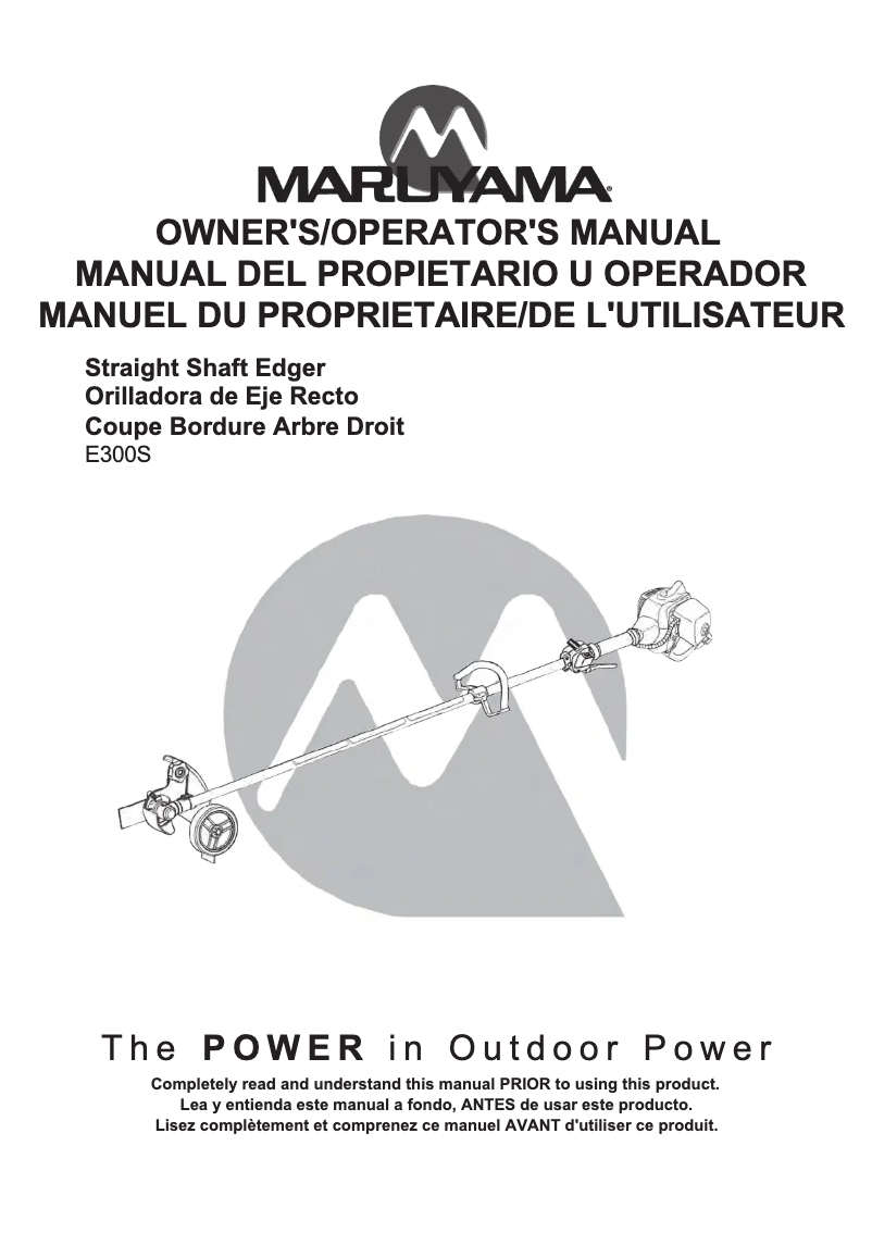 Image de la première page du manuel de l'appareil E300S