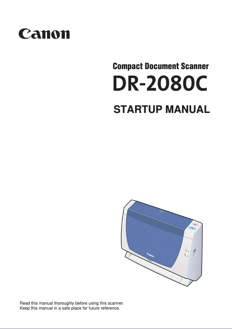 Imagen de la primera página del manual del dispositivo imageFORMULA DR-2080C