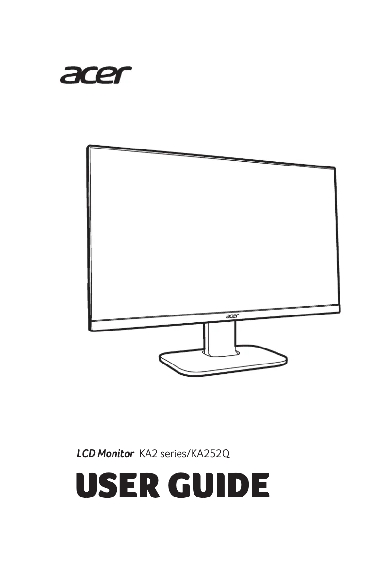 Página 1 del manual Guía de inicio rápido Acer KA252Q