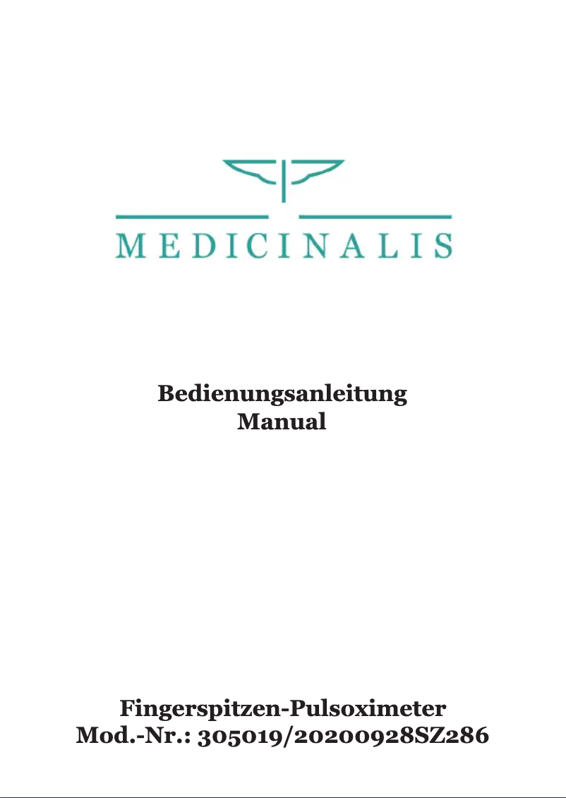 Page 1 de la notice Manuel utilisateur Medicinalis 305019