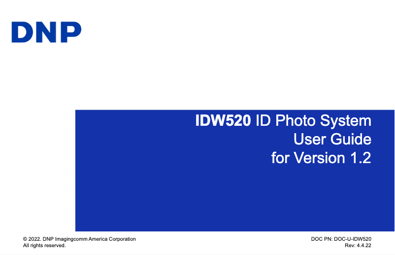 Image de la première page du manuel de l'appareil IDW520