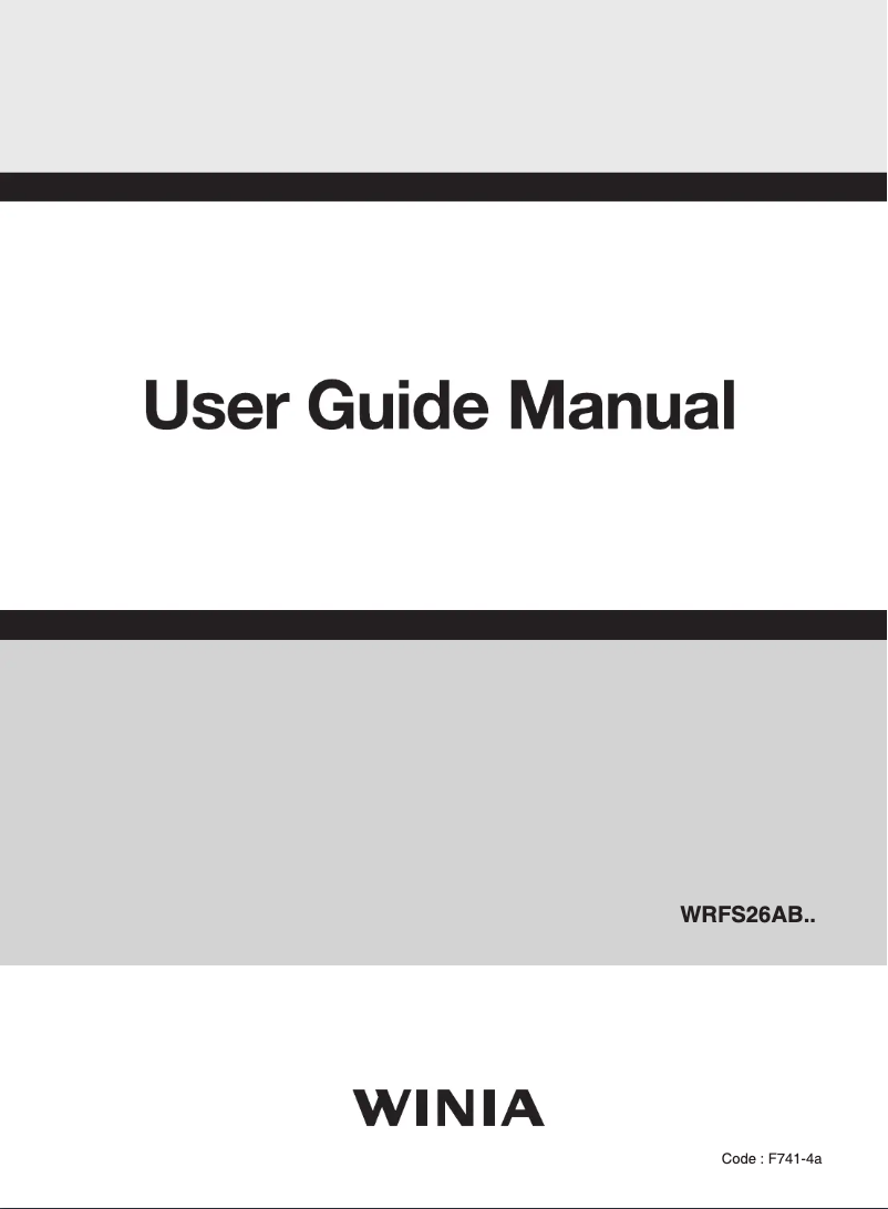 Page n°1 - Manuel utilisateur Winia WRFS26ABWD