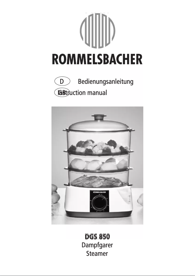 Page n°1 - Manuel utilisateur Rommelsbacher DGS 850