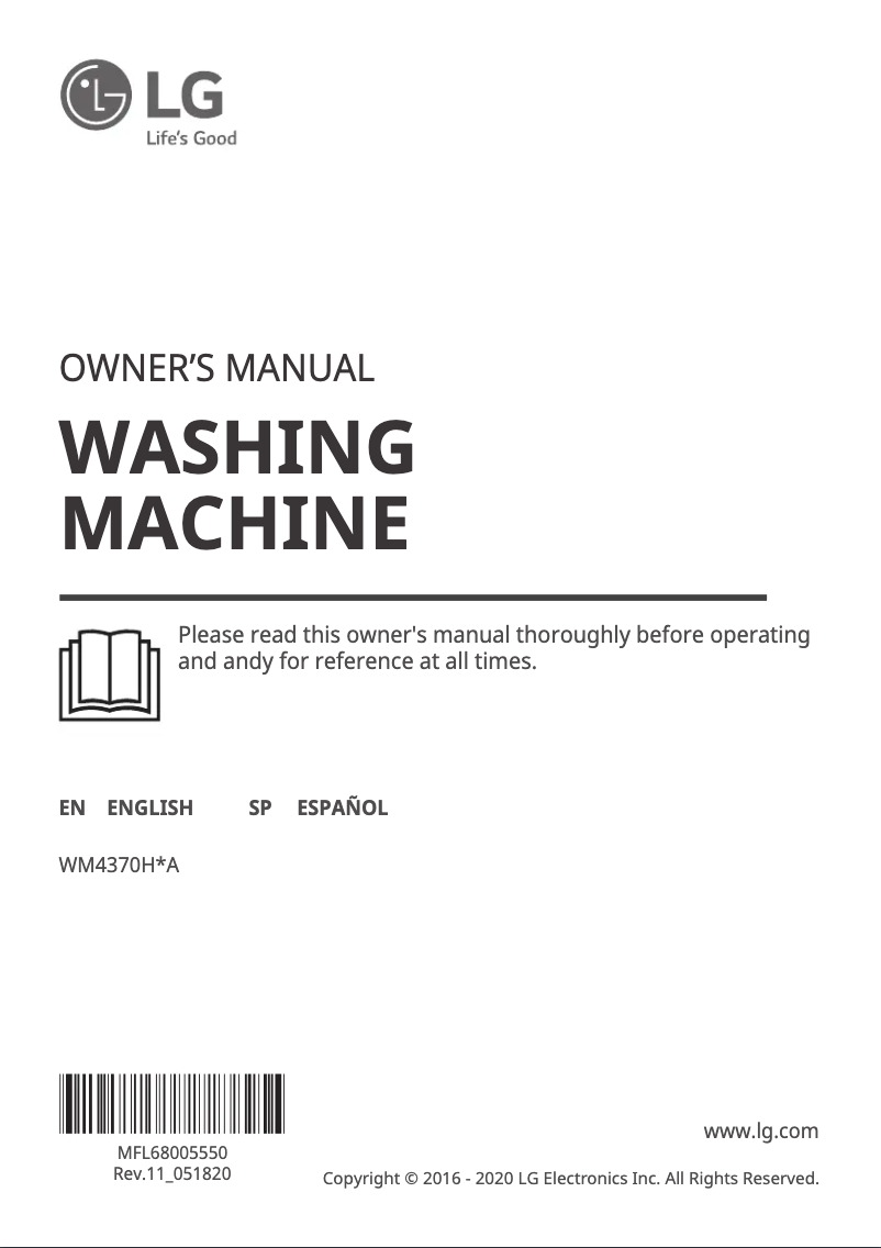 Página 1 del manual Manual de usuario LG WM4370HVA