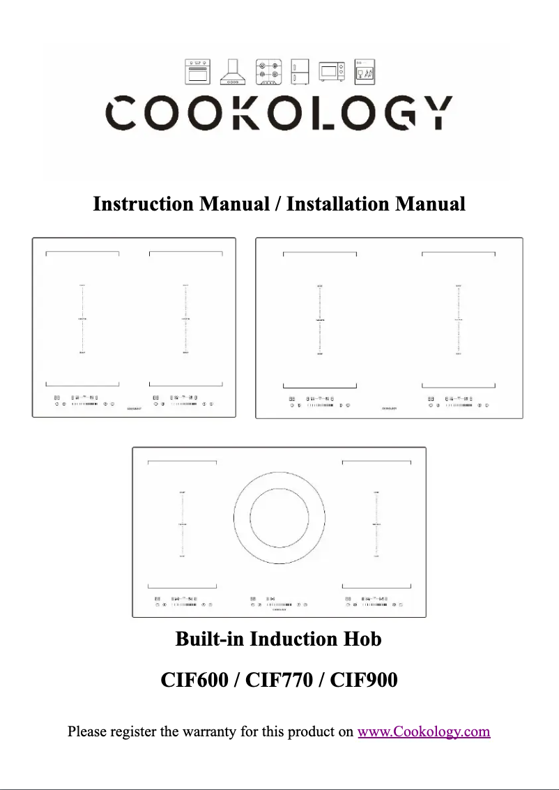 Page n°1 - Manuel utilisateur Cookology CIF600