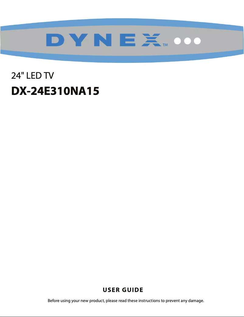 Page 1 de la notice Manuel utilisateur Dynex DX-24E310NA15