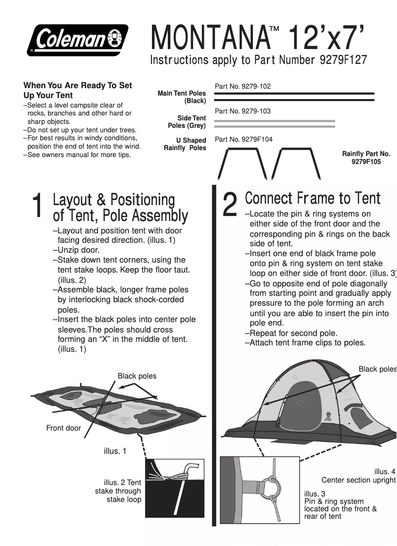 Image de la première page du manuel de l'appareil Montana