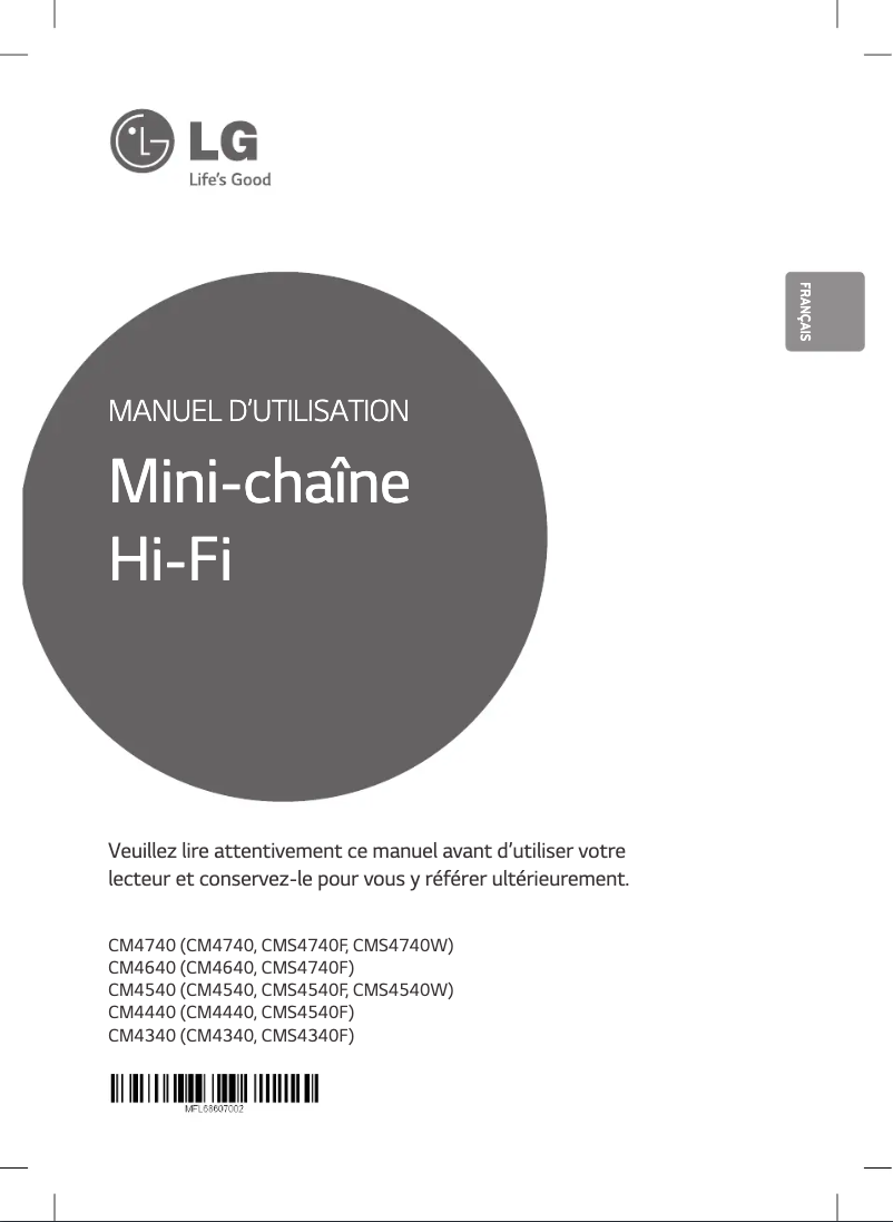 Image de la première page du manuel de l'appareil CM4540