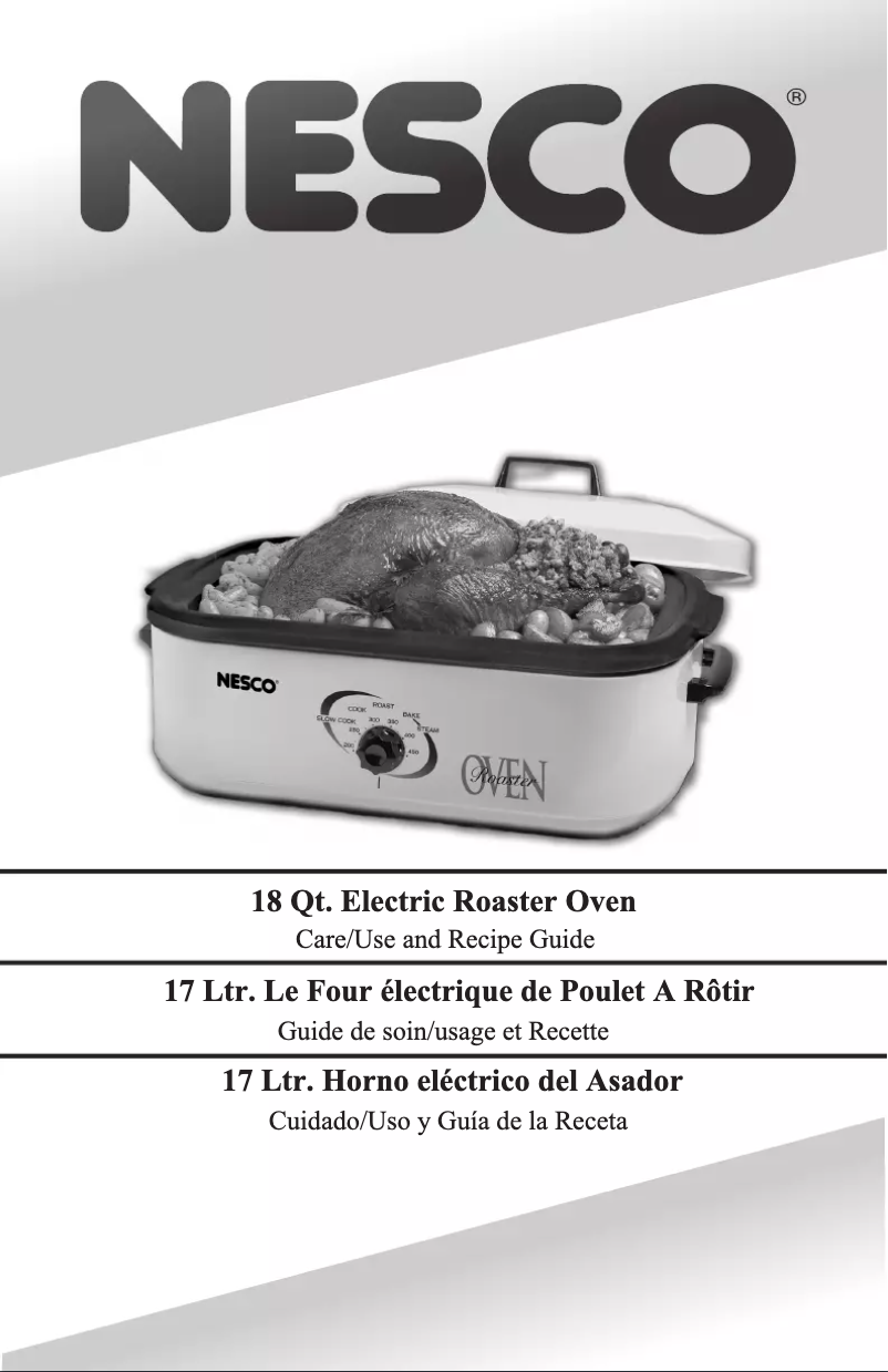 Page 1 de la notice Manuel utilisateur Nesco Roaster Oven 4818-95