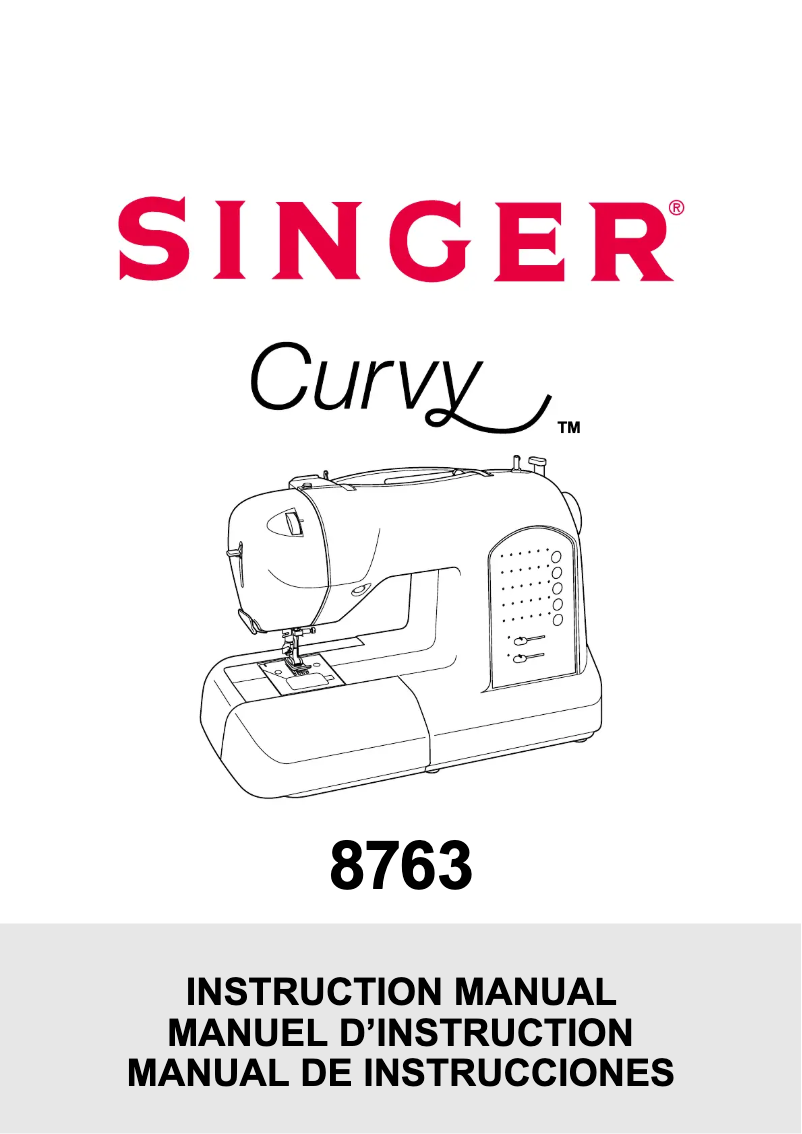 Page n°1 - Manuel utilisateur Singer 8763