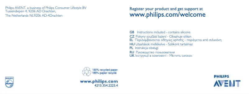 Page 1 de la notice Manuel utilisateur Philips SCF170