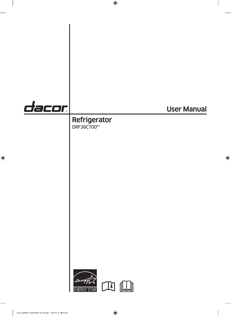 Page n°1 - Manuel utilisateur Samsung DRF36C700SR