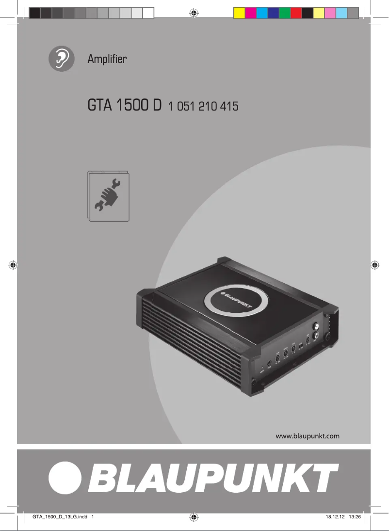 Image de la première page du manuel de l'appareil GTA 1500 D