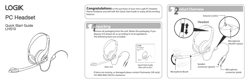 Página 1 del manual Manual de usuario Logik LHS10