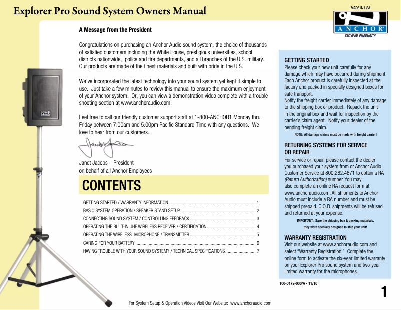 Imagen de la primera página del manual del dispositivo EXP-7500U1AC