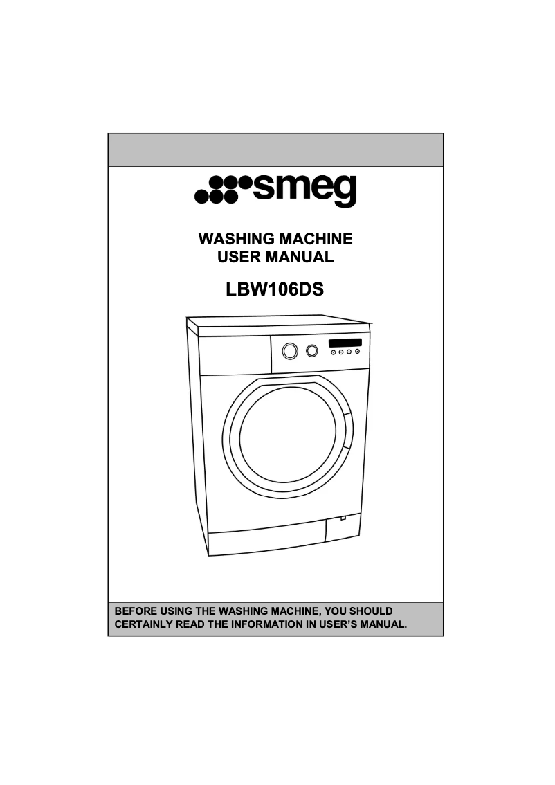 Page 1 de la notice Manuel utilisateur Smeg LBW106DS