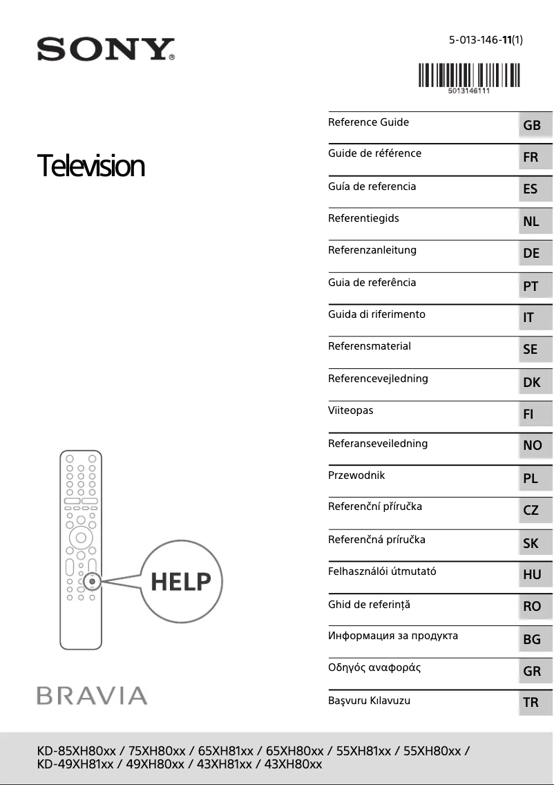Page n°1 - Manuel utilisateur Sony KE-55XH8096BAEP