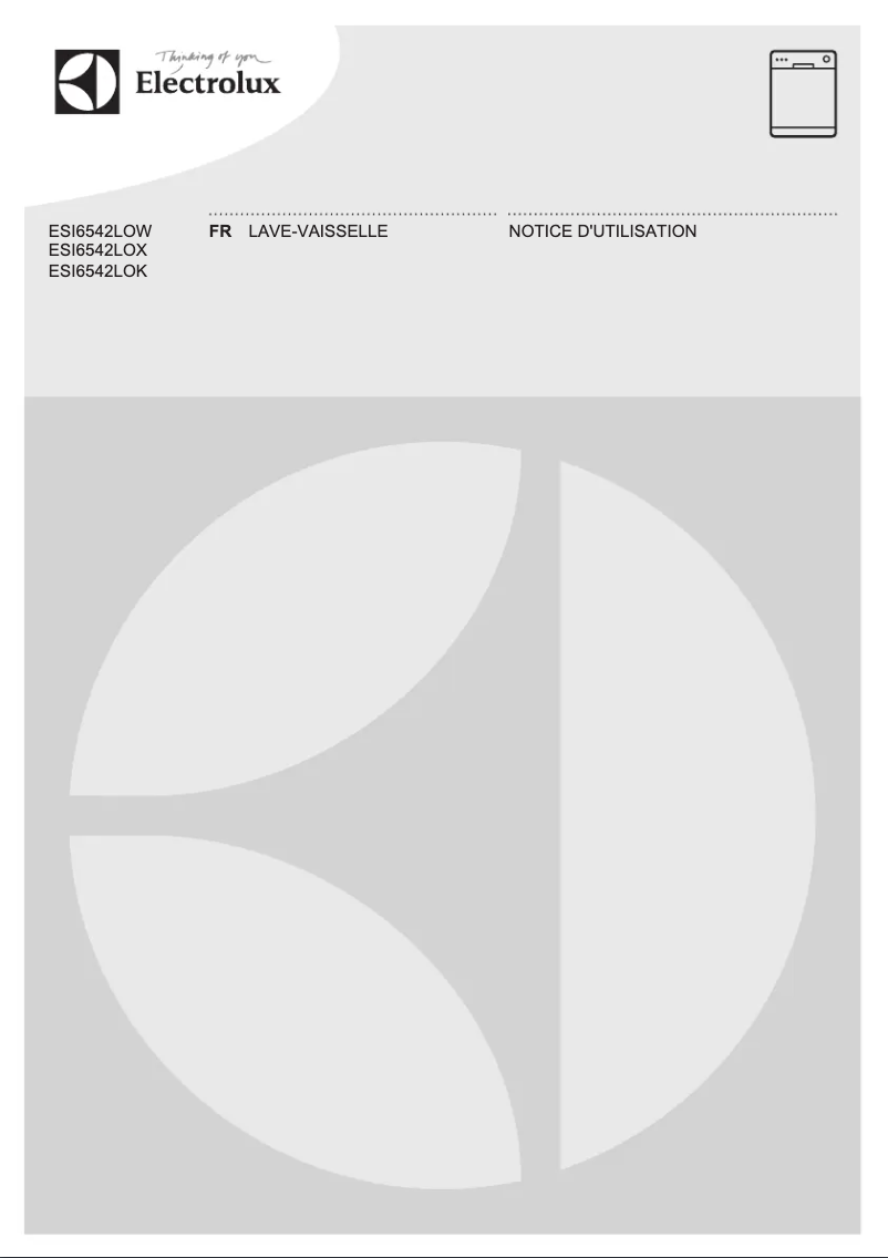 Page 1 de la notice Manuel utilisateur Electrolux ESI6542LOX