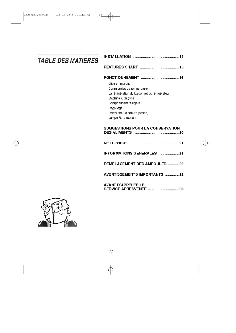Page n°1 - Manuel utilisateur LG GR-T542G
