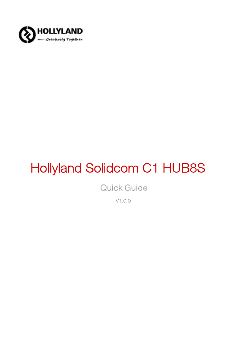 Page n°1 - Manuel utilisateur Hollyland Solidcom C1