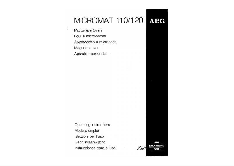 Página 1 del manual Manual de usuario AEG MC120