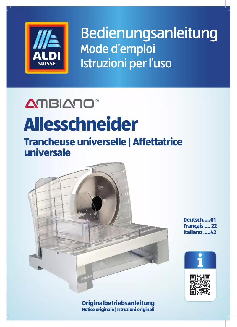 Page n°1 - Manuel utilisateur Ambiano GT-SF-AFS-02