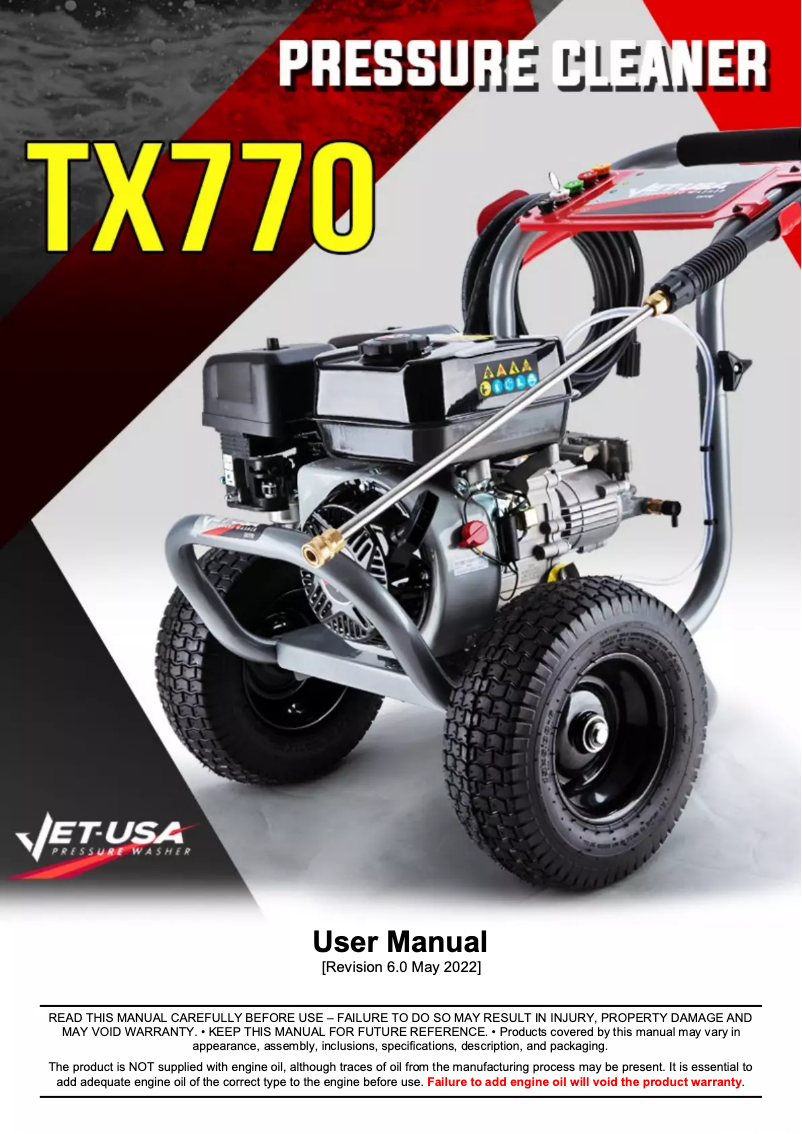 Image de la première page du manuel de l'appareil TX770