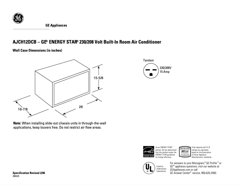 Imagen de la primera página del manual del dispositivo AJCH12DCB