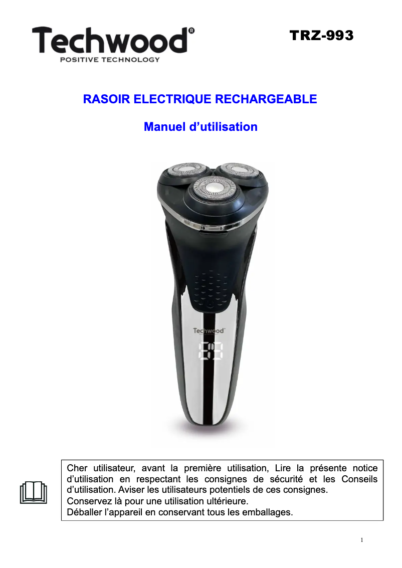 Imagen de la primera página del manual del dispositivo TRZ-956