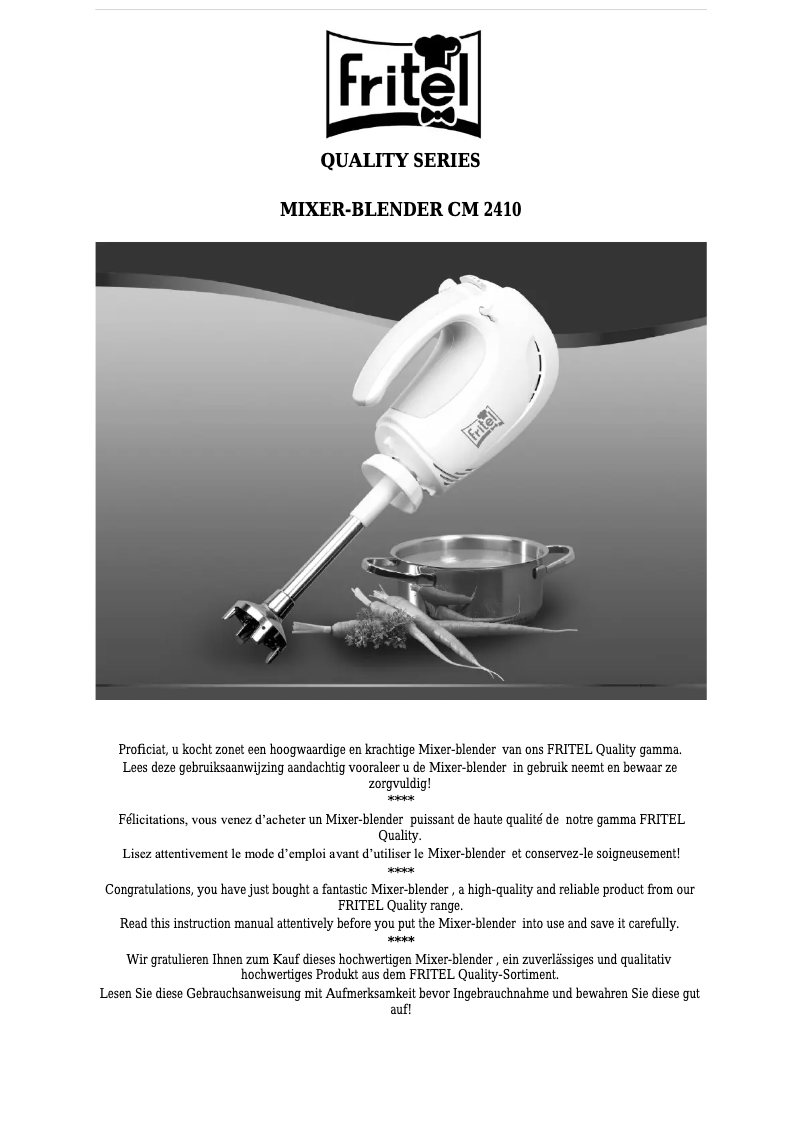 Page 1 de la notice Manuel utilisateur Fritel CM 2410