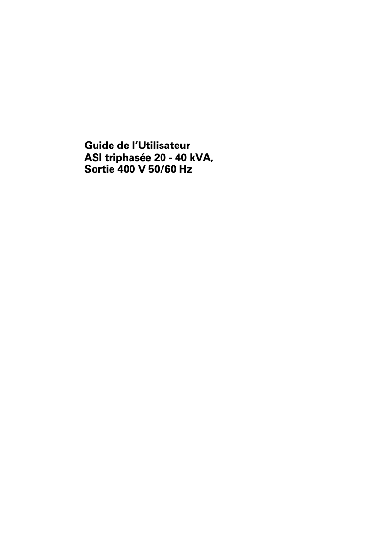 Image de la première page du manuel de l'appareil Powerware 9355-20-N-22-3x9Ah-MBS