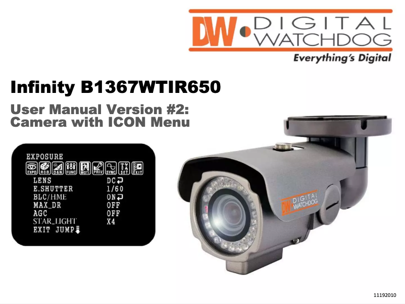 Page 1 de la notice Manuel utilisateur Digital Watchdog Infinity DSP DWC-B1367WTIR650