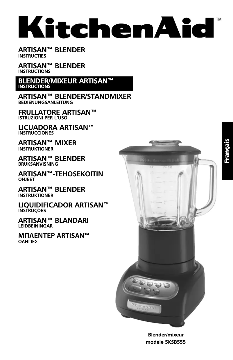 Página 1 del manual Manual de usuario KitchenAid 5KSB555ECS