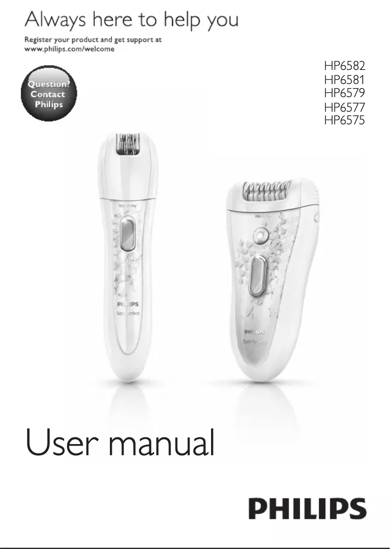 Page n°1 - Manuel utilisateur Philips SatinPerfect HP6575