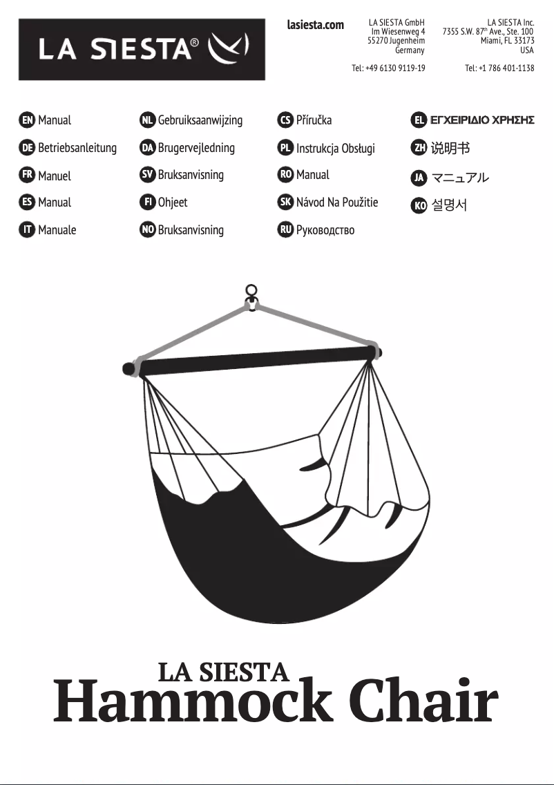 Page n°1 - Manuel utilisateur La Siesta DOMINGO