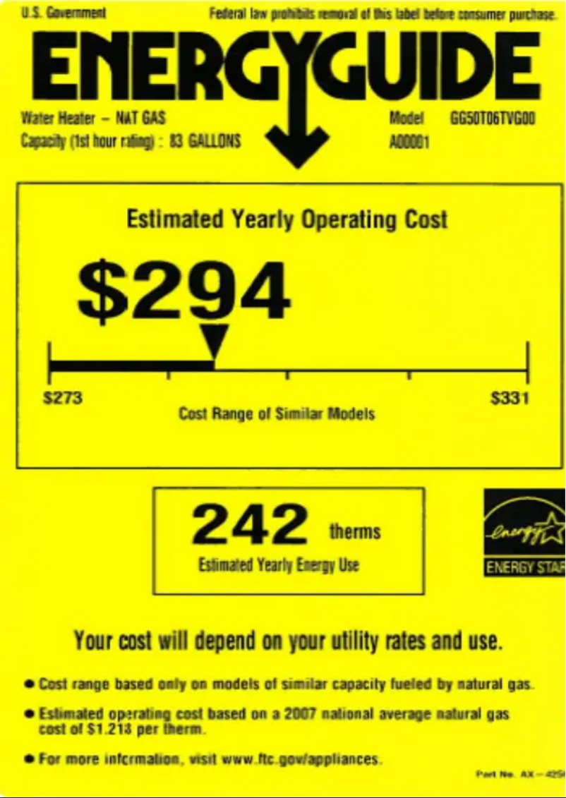 First page image of the manual for GG50T06TVG00