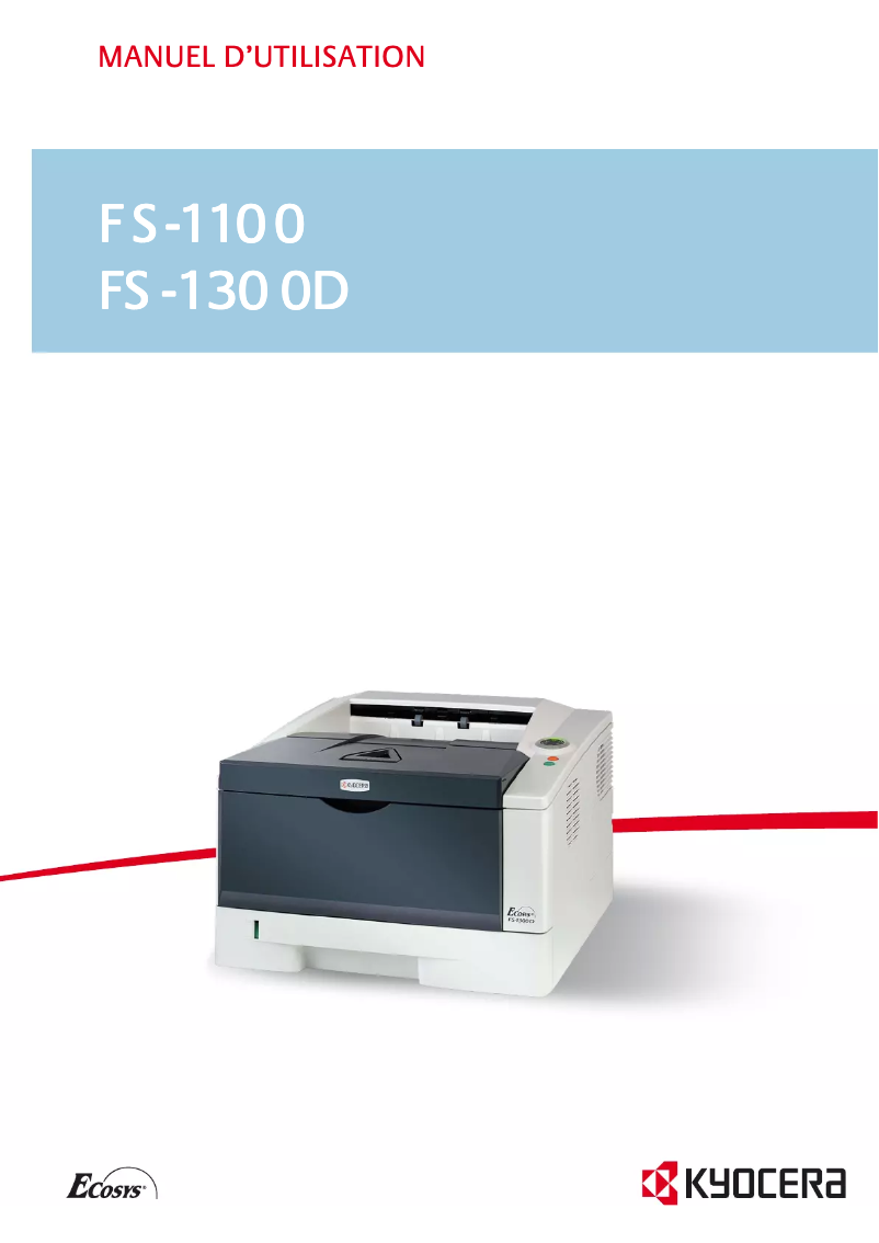 Page n°1 - Manuel utilisateur Kyocera FS-1300D