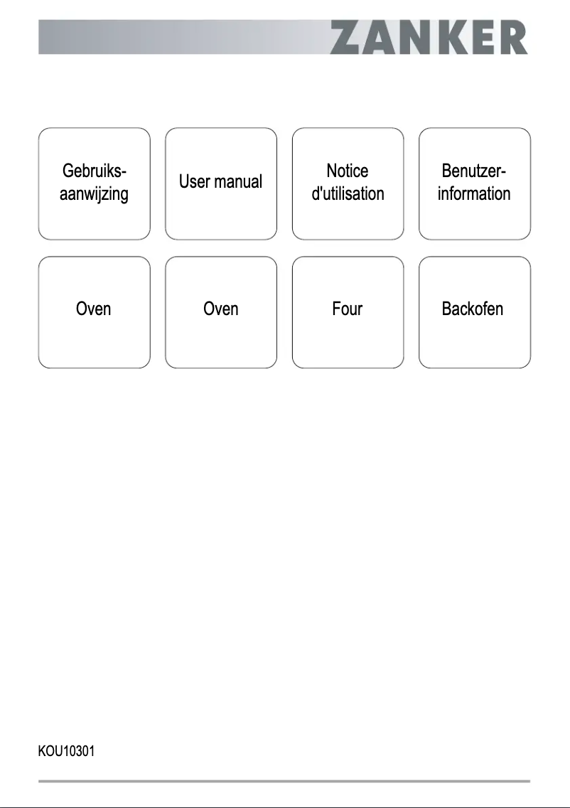 Página 1 del manual Manual de usuario Zanker KOU10301XB
