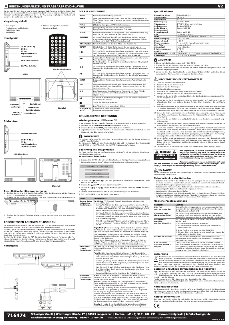 Image de la première page du manuel de l'appareil 716474