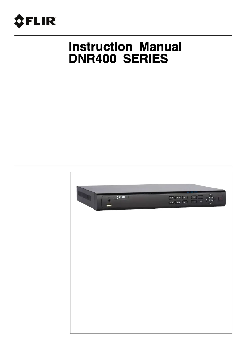 Image de la première page du manuel de l'appareil DNR408R6