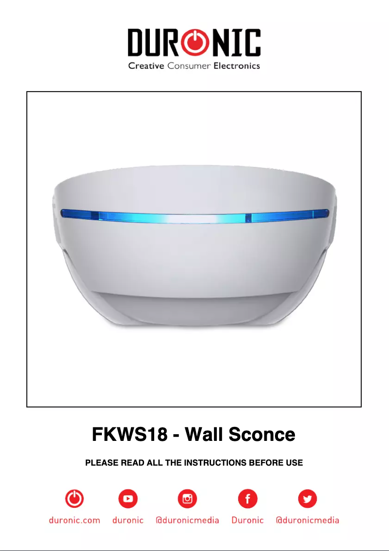Page n°1 - Manuel utilisateur Duronic FKWS18