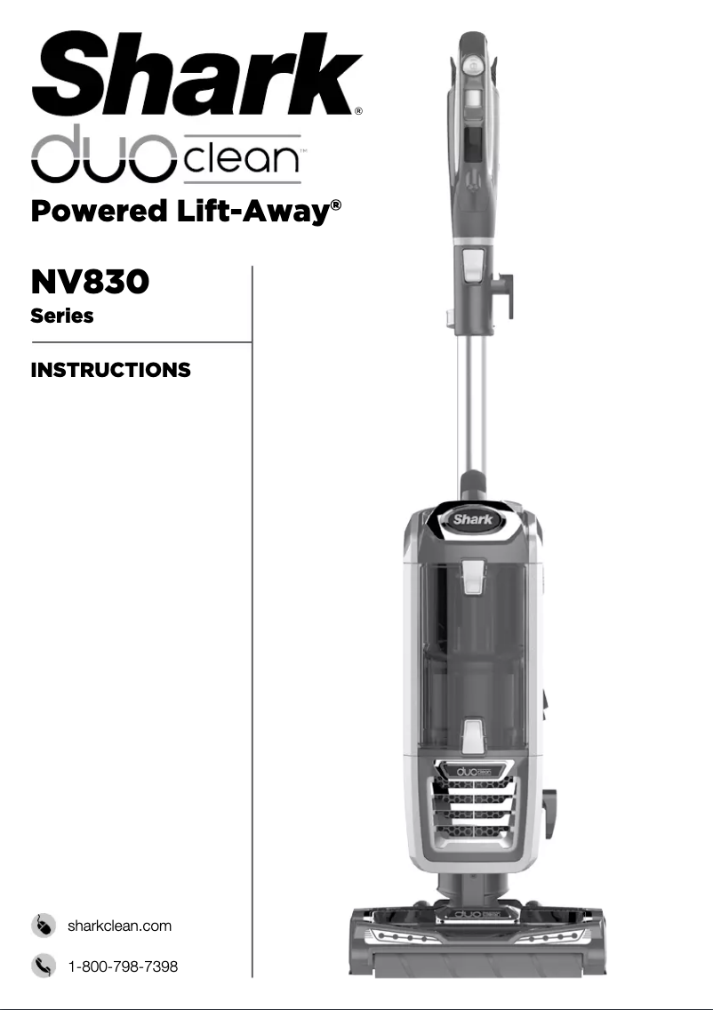 Image de la première page du manuel de l'appareil DuoClean NV835