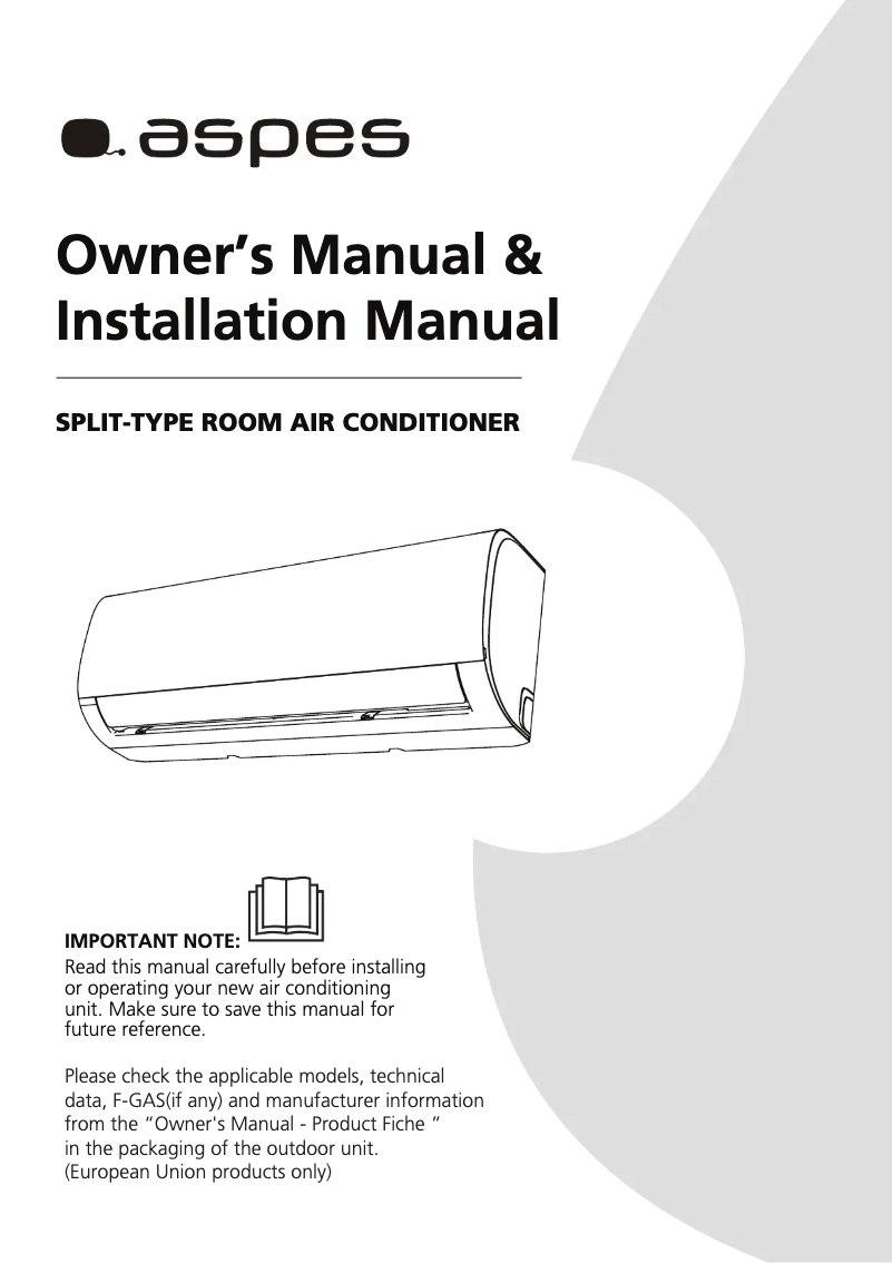 Page n°1 - Manuel utilisateur Aspes AAS1240