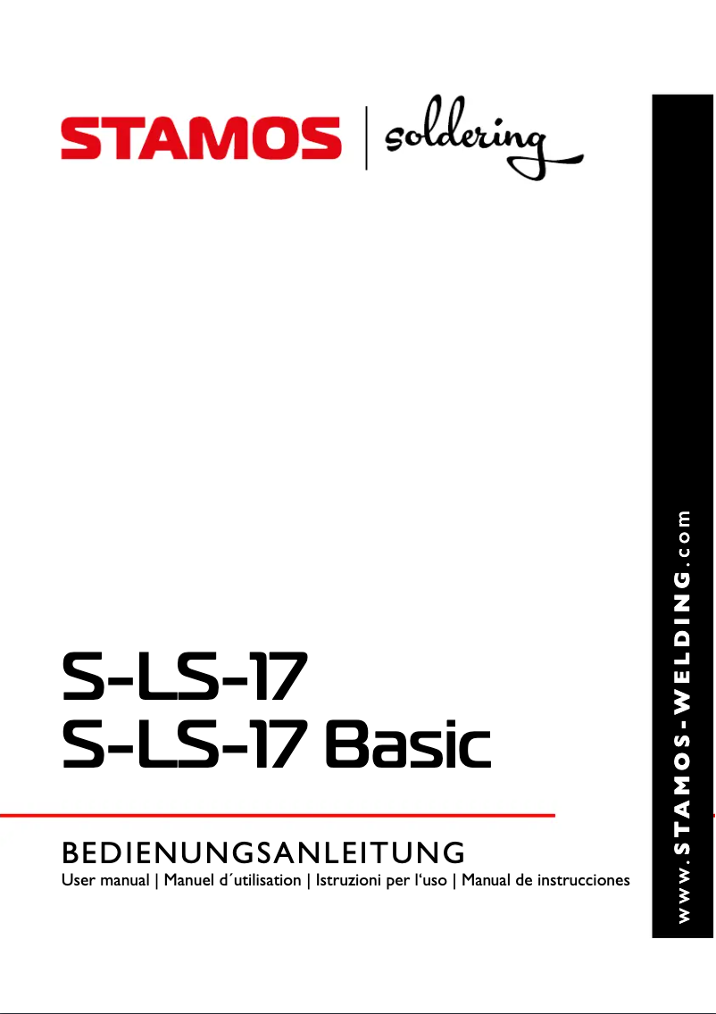 Page n°1 - Manuel utilisateur Stamos S-LS-17