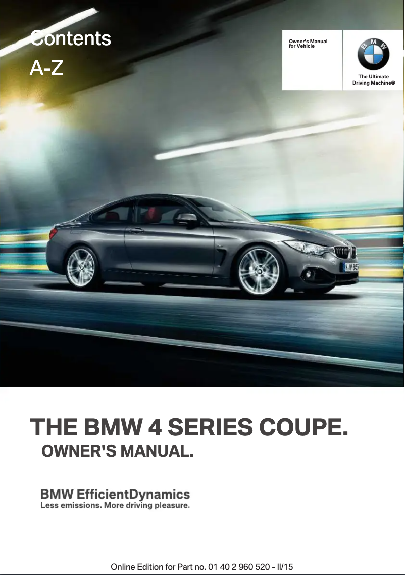 Página 1 del manual Manual de usuario BMW 435i Coupe (2016)